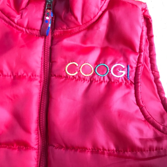 COOGI toddler 24 months red puffer zip up vest winter - Picture 2 of 5